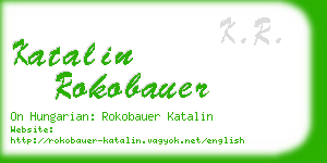 katalin rokobauer business card